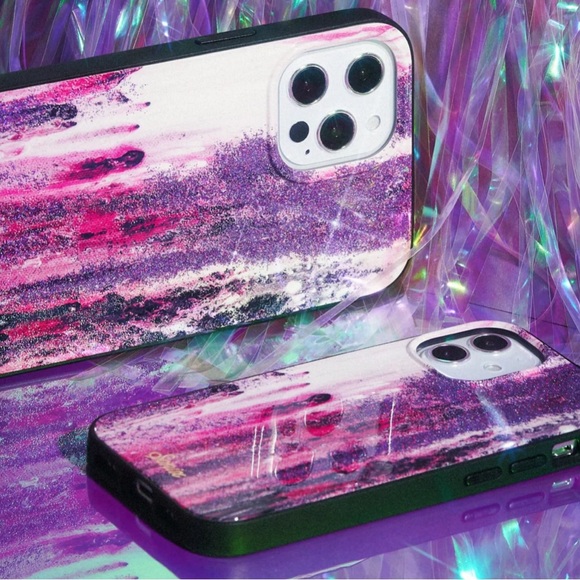 SONIX Purple Rain Marble Granite Glitter MagSafe iPhone 13 PRO MAX Hard Case - Picture 5 of 16
